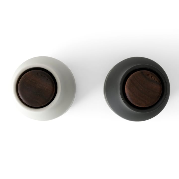 2 molinillos de especias Bottle, Ash-carbon (tapa de nogal) Audo Copenhagen