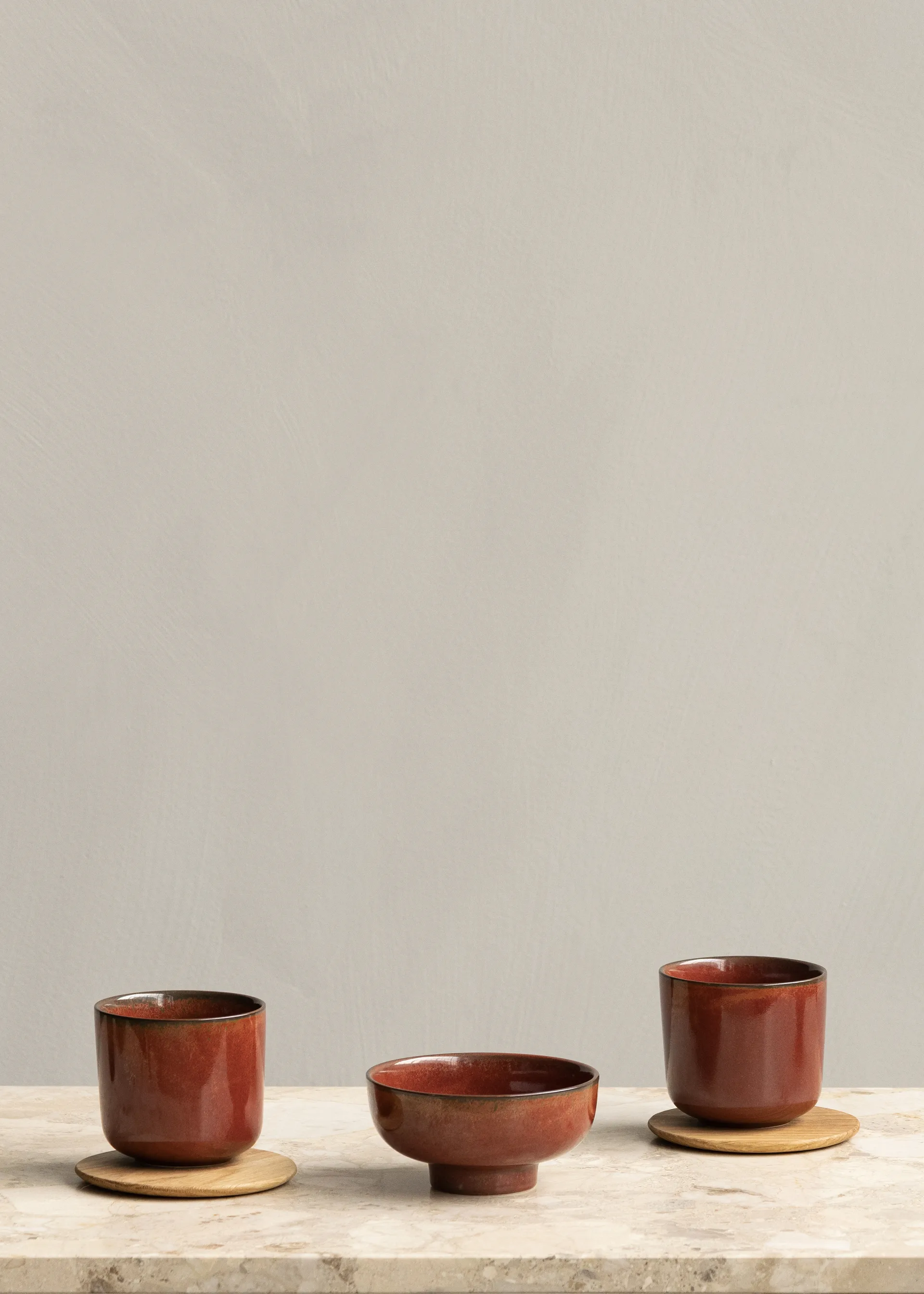 2 Posavasos de madera New Norm, roble aceitado Audo Copenhagen