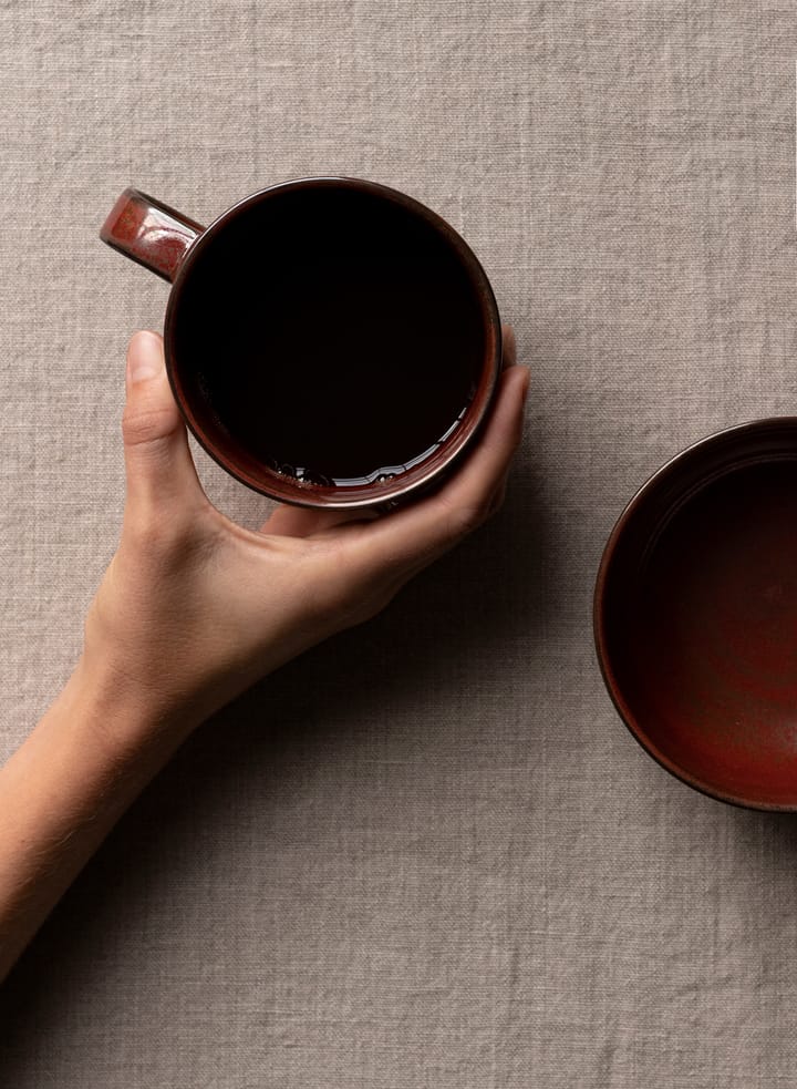 2 Tazas con asa New Norm 25 cl, esmaltado rojo Audo Copenhagen