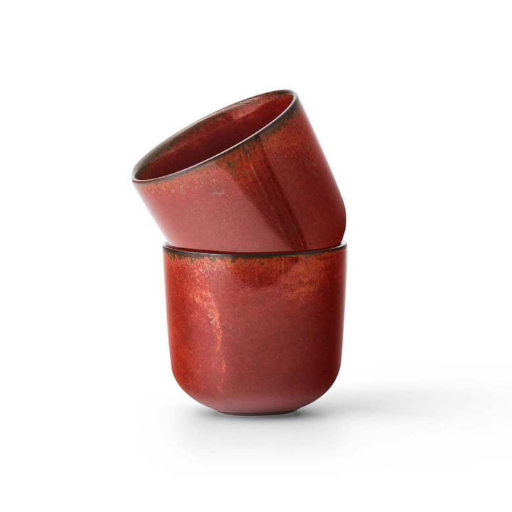 2 Tazas espresso New Norm 8,5 cl - esmaltado rojo - Audo Copenhagen