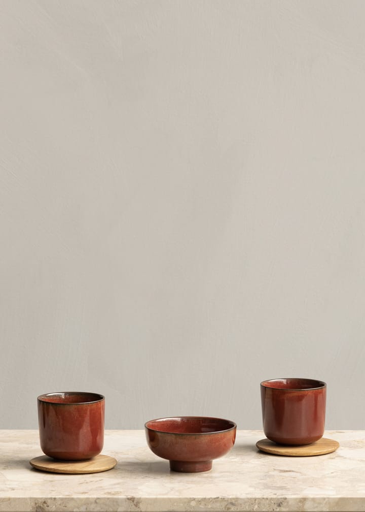 2 Tazas New Norm 26 cl, esmaltado rojo Audo Copenhagen