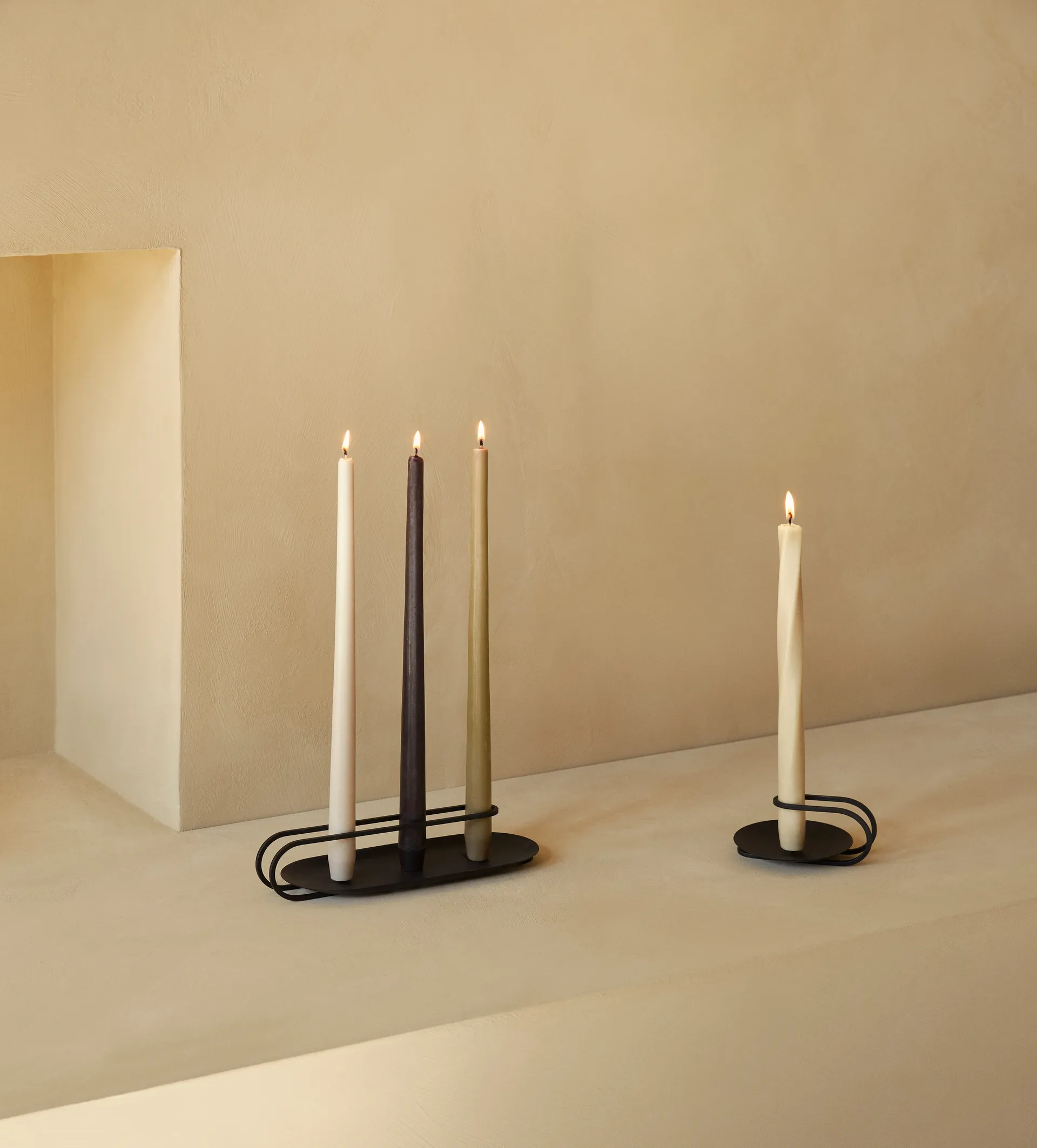 4 Velas Twist 30 cm, Ivory Audo Copenhagen
