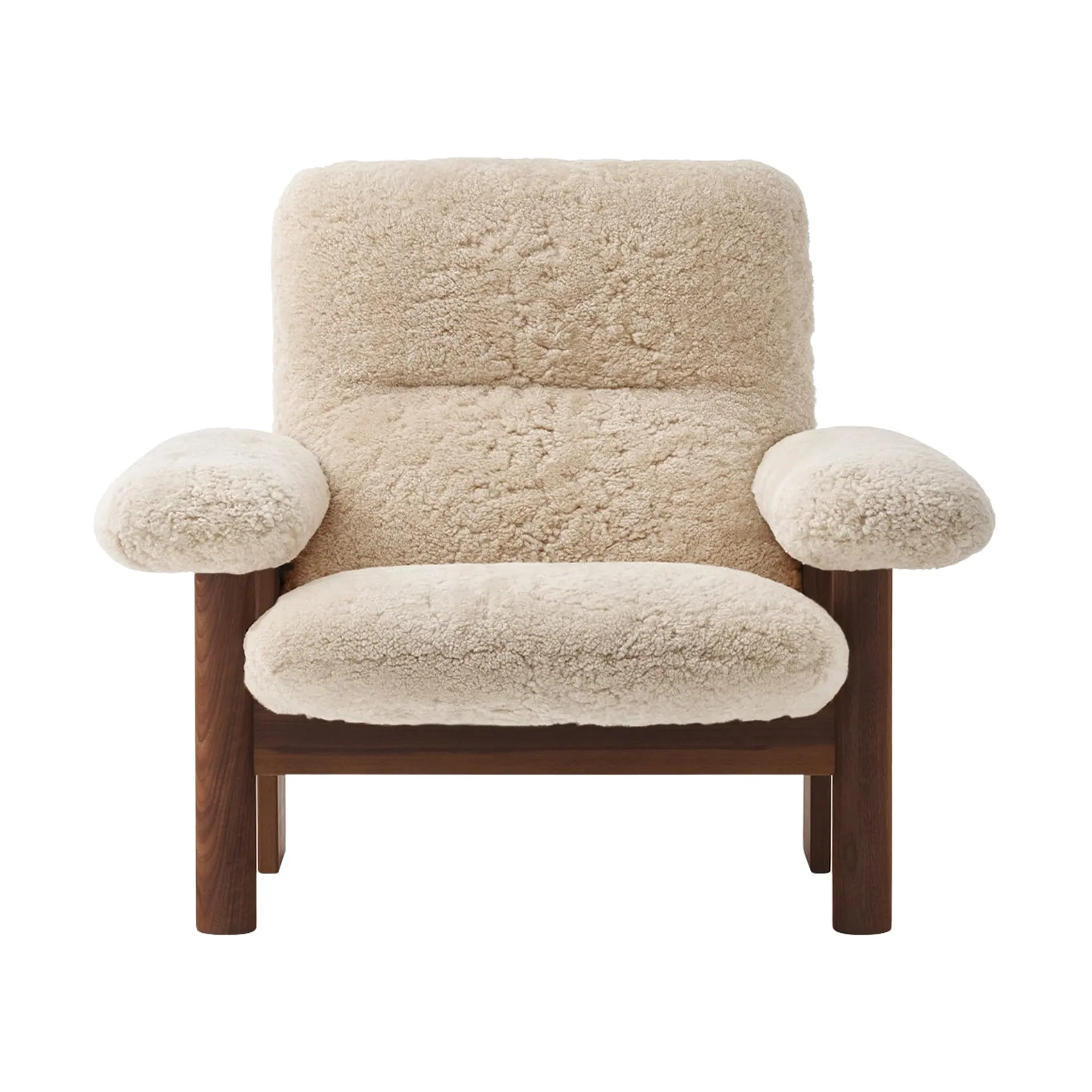 Butaca Brasilia, Dark oak-Nature sheepskin curly Audo Copenhagen