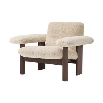 Butaca Brasilia low back - Dark oak-Nature sheepskin curly - Audo Copenhagen