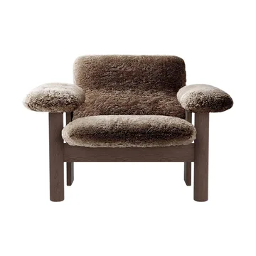 Butaca Brasilia low back - Dark oak-Sahara sheepskin curly - Audo Copenhagen