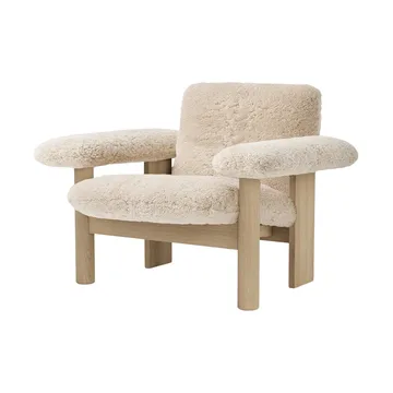 Butaca Brasilia low back - Natural oak-Nature sheepskin curly - Audo Copenhagen