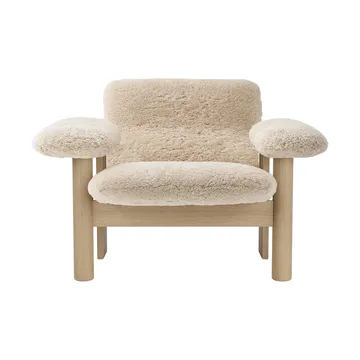 Butaca Brasilia low back - Natural oak-Nature sheepskin curly - Audo Copenhagen