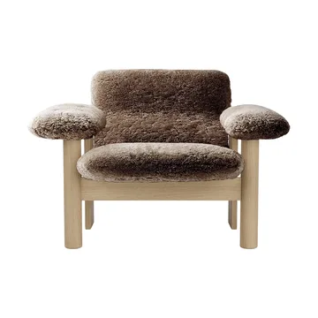 Butaca Brasilia low back - Natural oak-Sahara sheepskin curly - Audo Copenhagen
