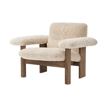 Butaca Brasilia low back - Walnut-Nature sheepskin curly - Audo Copenhagen