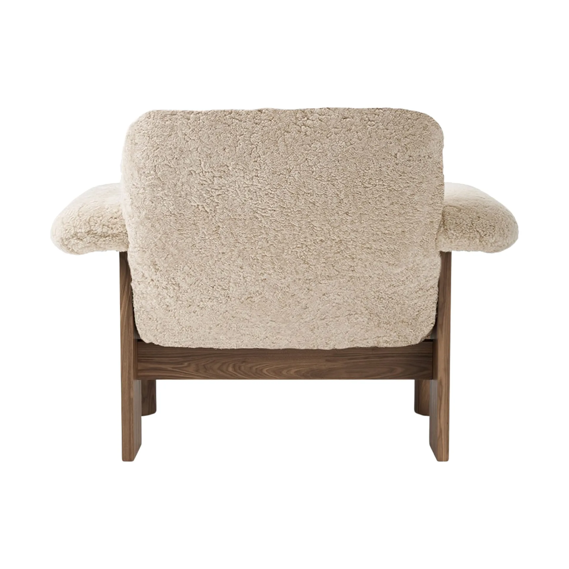 Butaca Brasilia low back, Walnut-Nature sheepskin curly Audo Copenhagen