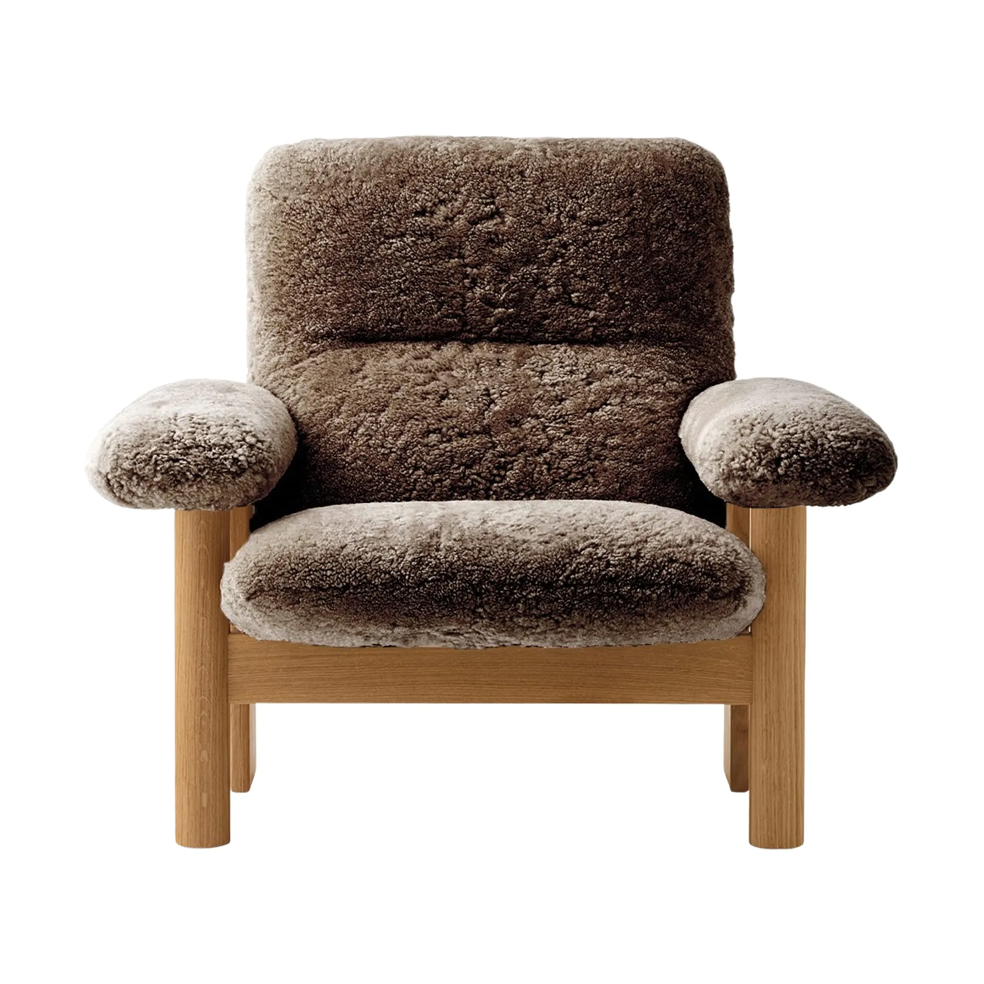 Butaca Brasilia, Natural oak-Sahara sheepskin curly Audo Copenhagen