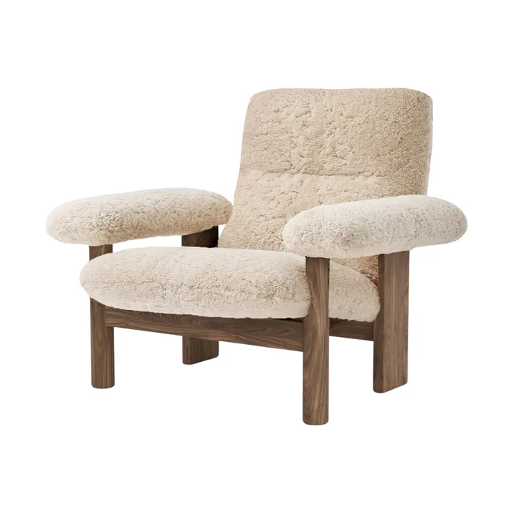 Butaca Brasilia - Walnut-Nature sheepskin curly - Audo Copenhagen