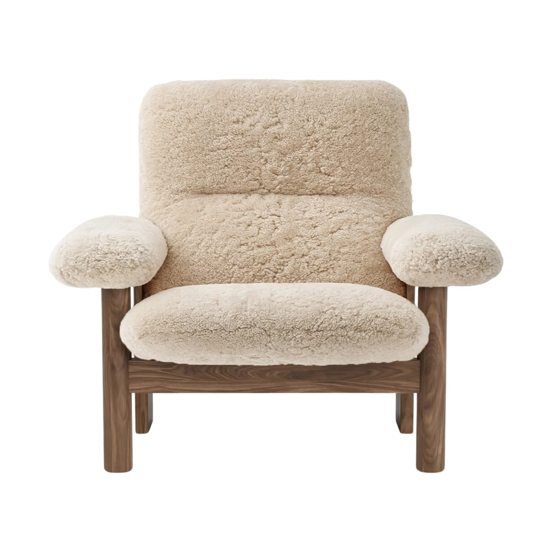 Butaca Brasilia, Walnut-Nature sheepskin curly Audo Copenhagen