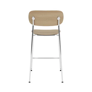 Co Bar Chair taburete de bar - Roble-acero cromado, 65 cm - Audo Copenhagen