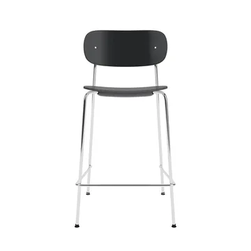Co Bar Chair taburete de bar - Roble negro-acero cromado, 65 cm - Audo Copenhagen