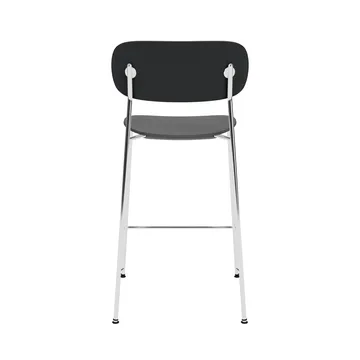 Co Bar Chair taburete de bar - Roble negro-acero cromado, 65 cm - Audo Copenhagen