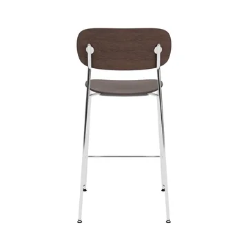 Co Bar Chair taburete de bar - Roble teñido oscuro-acero cromado, 65 cm - Audo Copenhagen