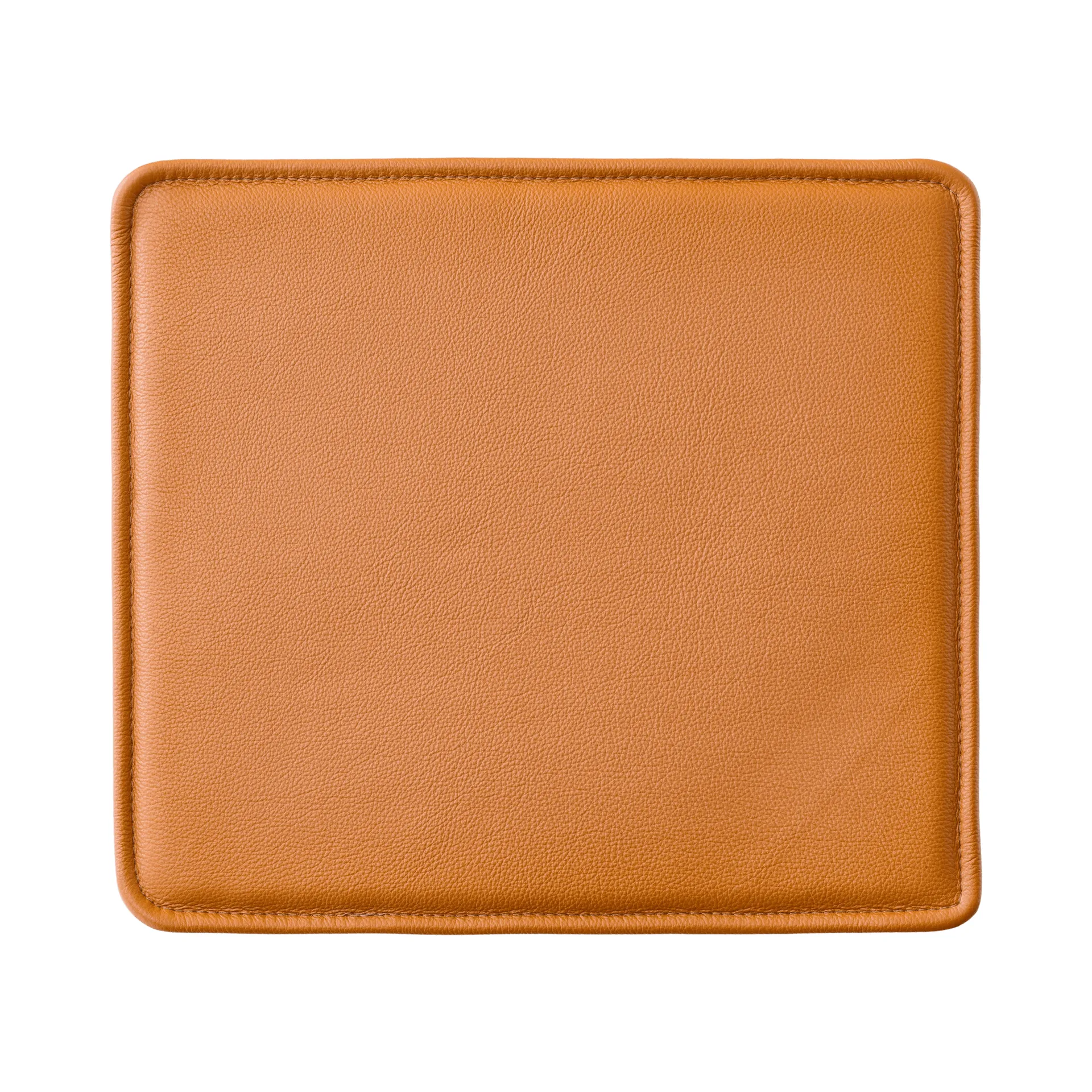 Cojín de asiento Mauro para silla, Cuero Madras Cognac Audo Copenhagen