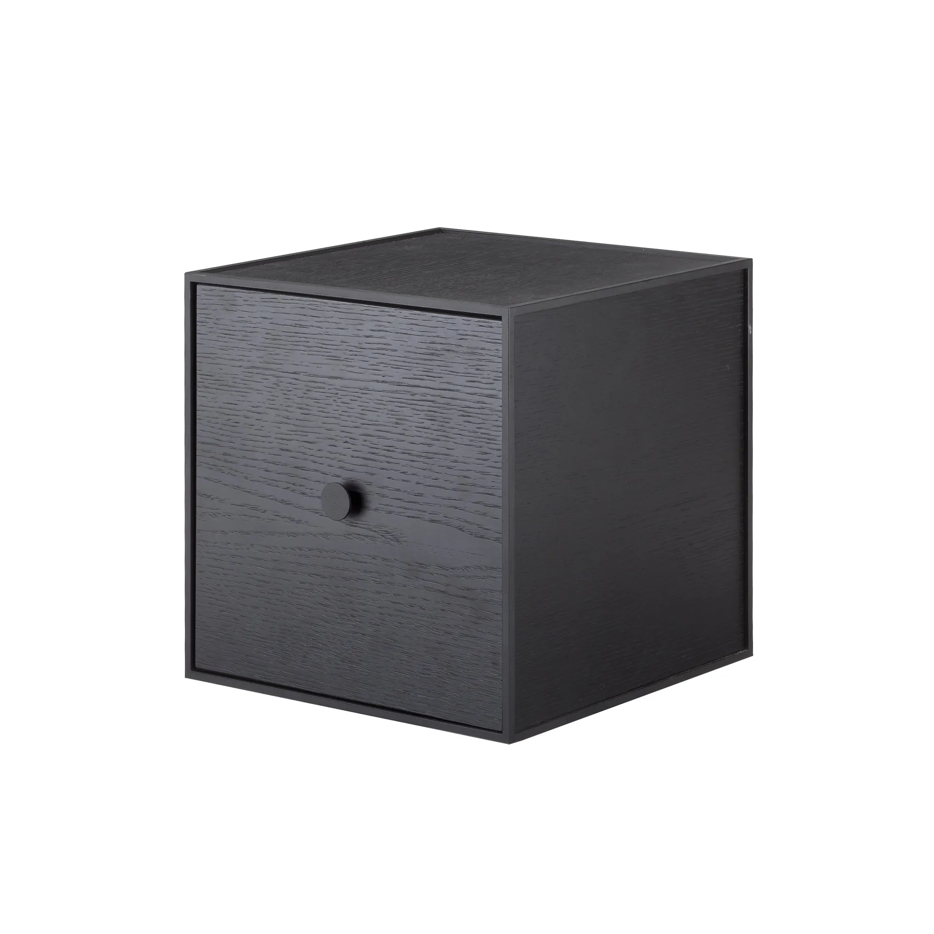 Cubo con puerta Frame 28, fresno teñido de negro Audo Copenhagen
