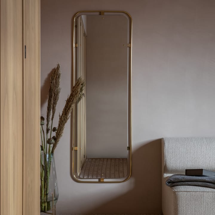 Espejo rectangular Nimbus, Polished brass Audo Copenhagen
