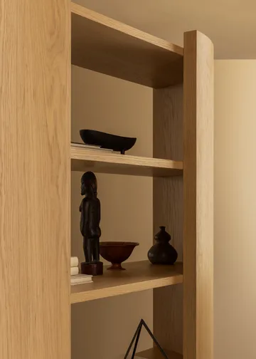 Estantería Crescent - Roble sin tratar, 150x173 cm - Audo Copenhagen