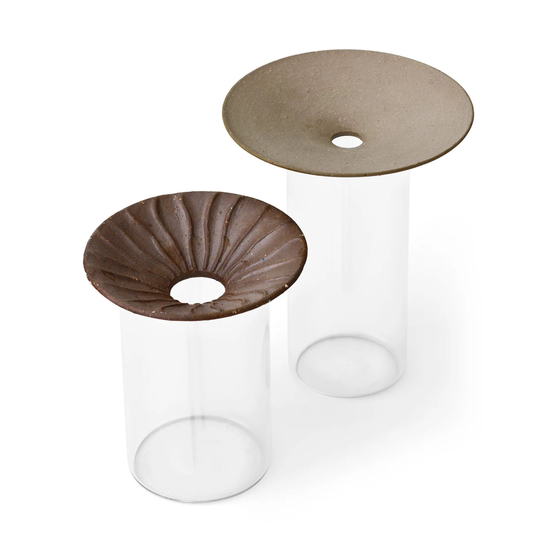 Jarrón Cresco Propagation 2 piezas, Marrón-transparente Audo Copenhagen