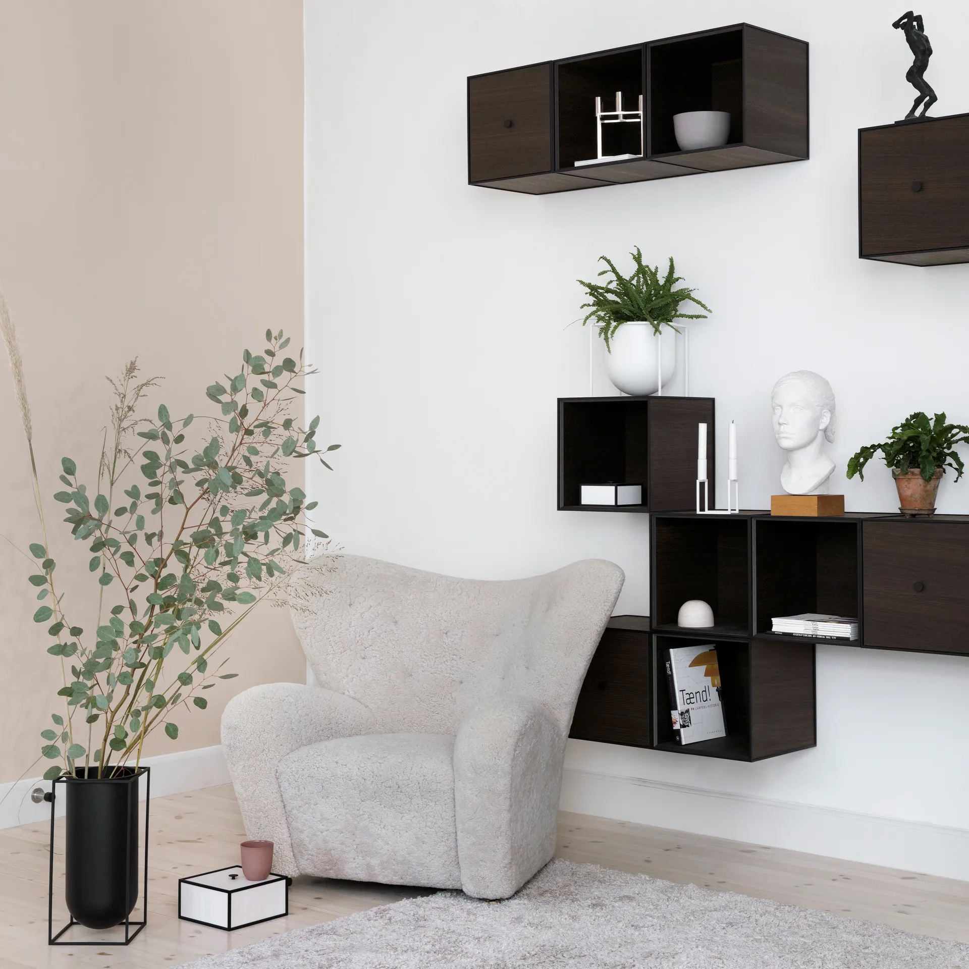 Jarrón Kubus Nolia, negro Audo Copenhagen