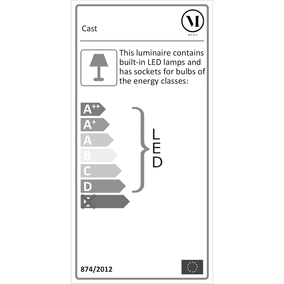 Lámpara colgante Cast shape 4, negro Audo Copenhagen