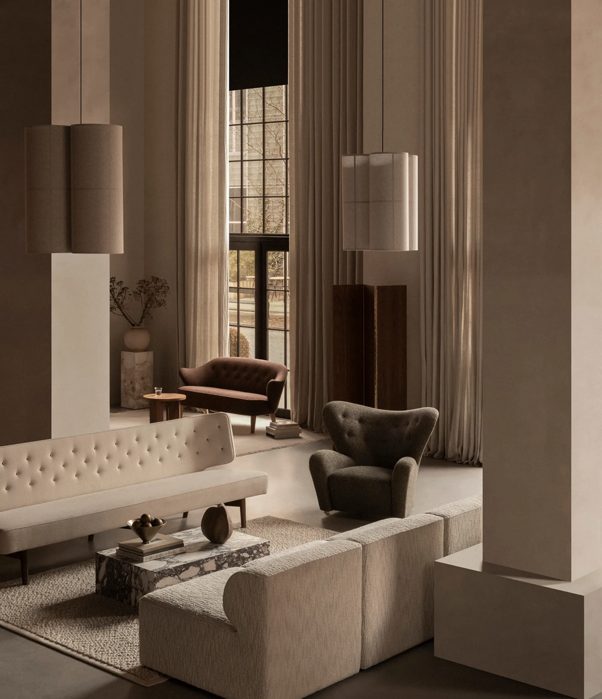 Lámpara colgante Hashira Cluster raw, 45 cm Audo Copenhagen