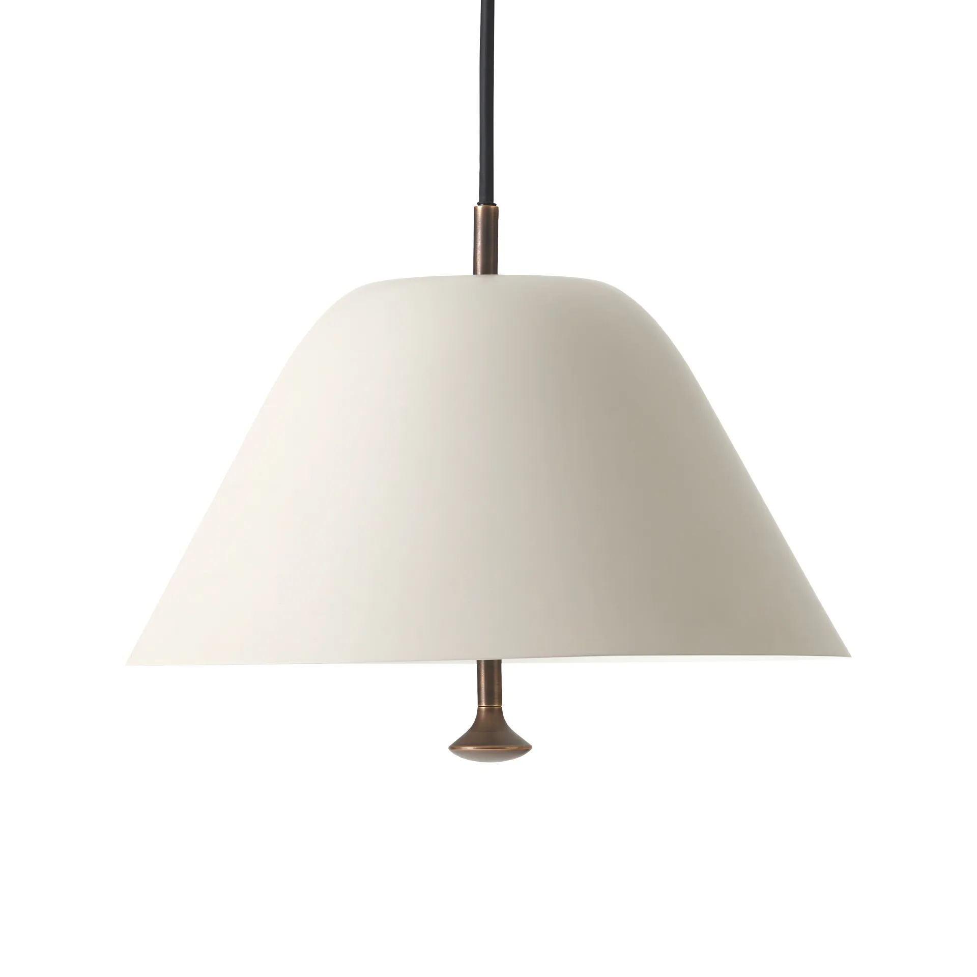 Lámpara colgante Levitate Ø28 cm, gris-latón bronceado Audo Copenhagen