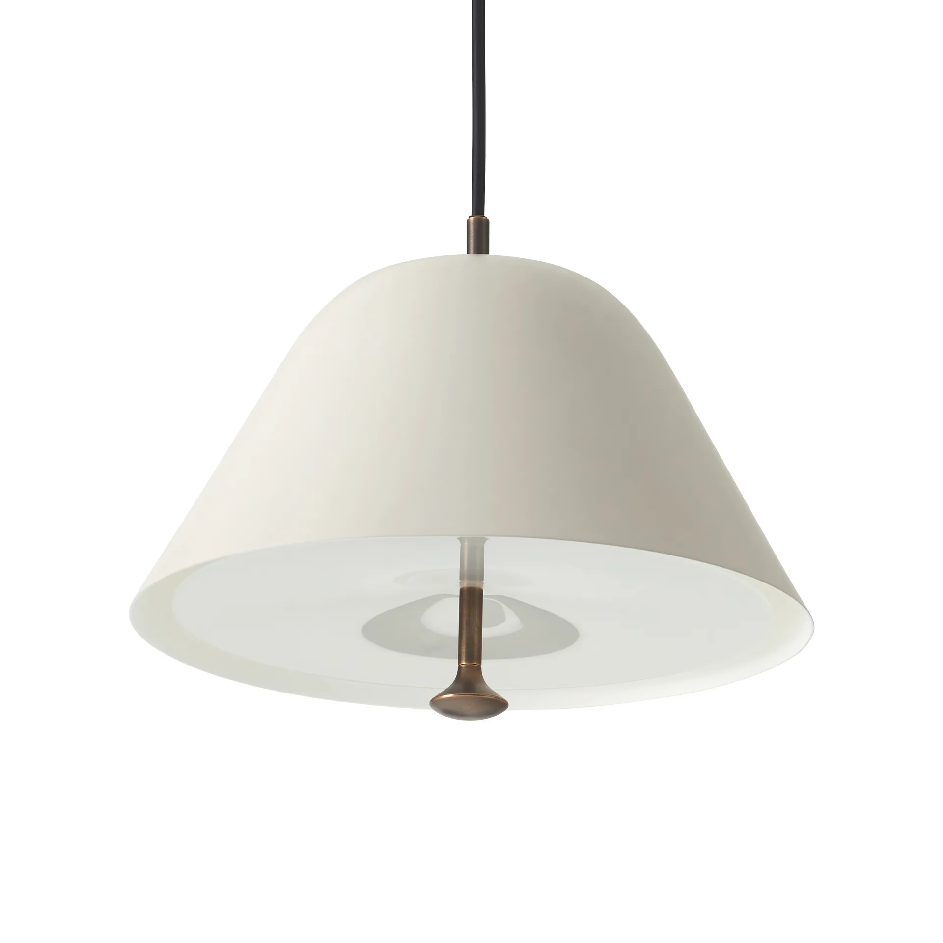 Lámpara colgante Levitate Ø28 cm, gris-latón bronceado Audo Copenhagen