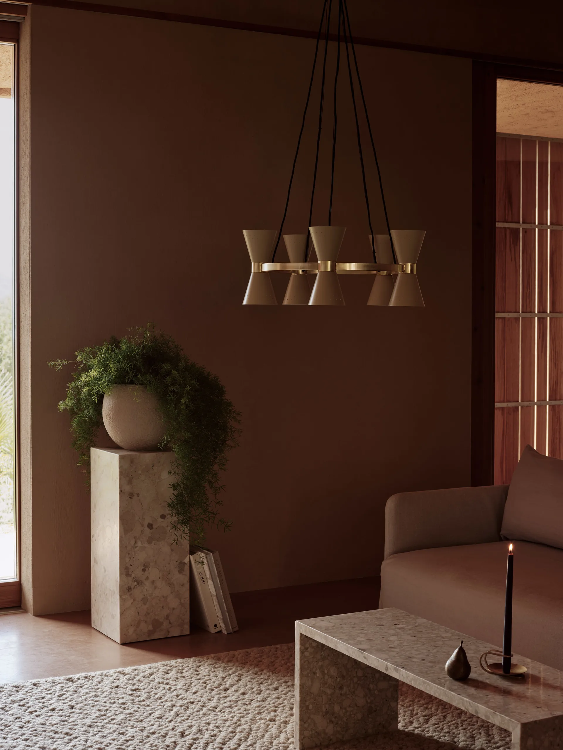 Lámpara de araña Collector 5, Crema Audo Copenhagen