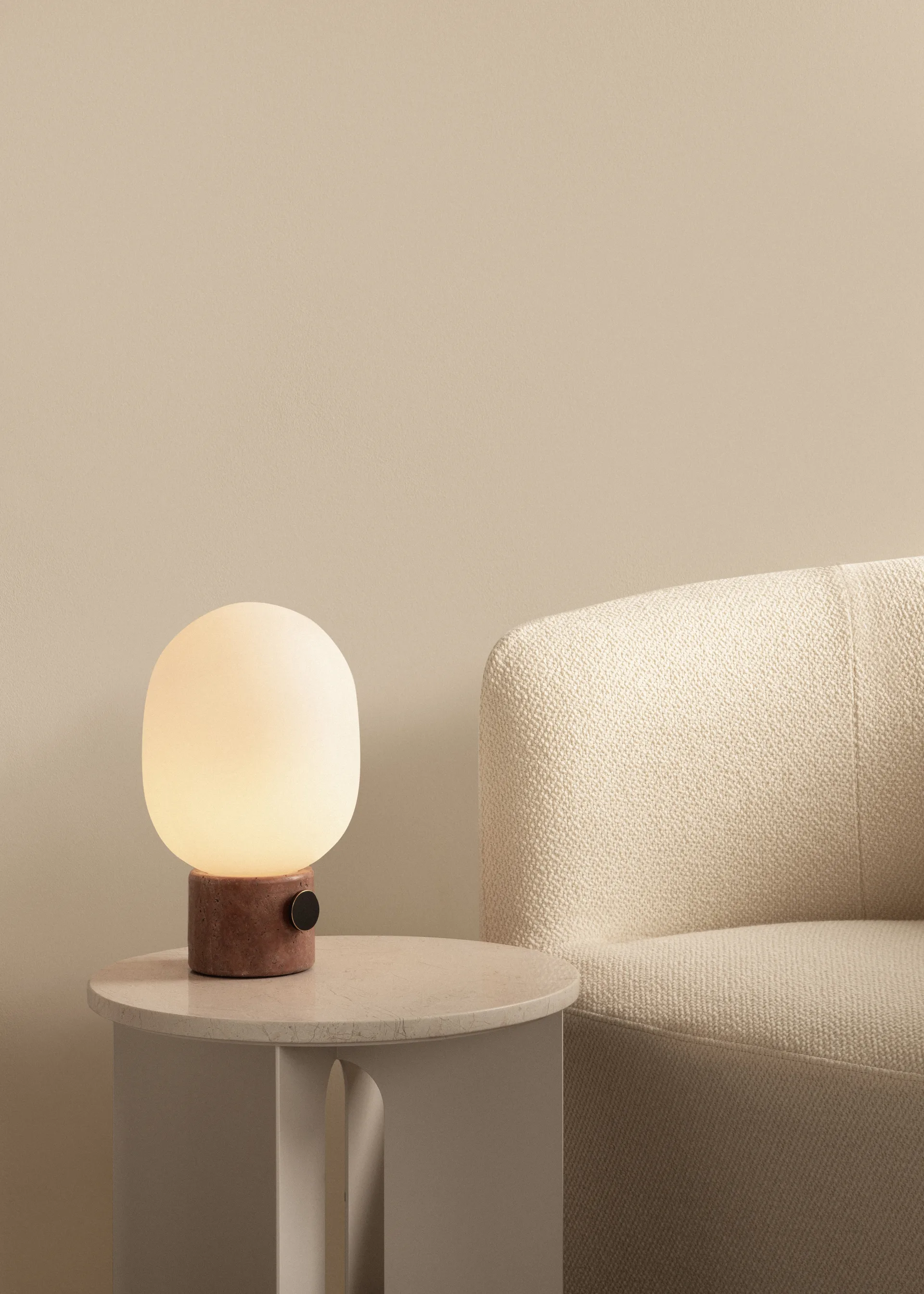 Lámpara de mesa JWDA, Red travertine Audo Copenhagen