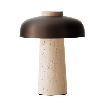 Lámpara de mesa portátil Reverse 24,5 cm - Travertine-bronzed aluminium - Audo Copenhagen
