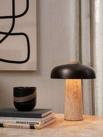 Lámpara de mesa portátil Reverse 24,5 cm - Travertine-bronzed aluminium - Audo Copenhagen