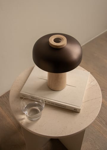 Lámpara de mesa portátil Reverse 24,5 cm - Travertine-bronzed aluminium - Audo Copenhagen