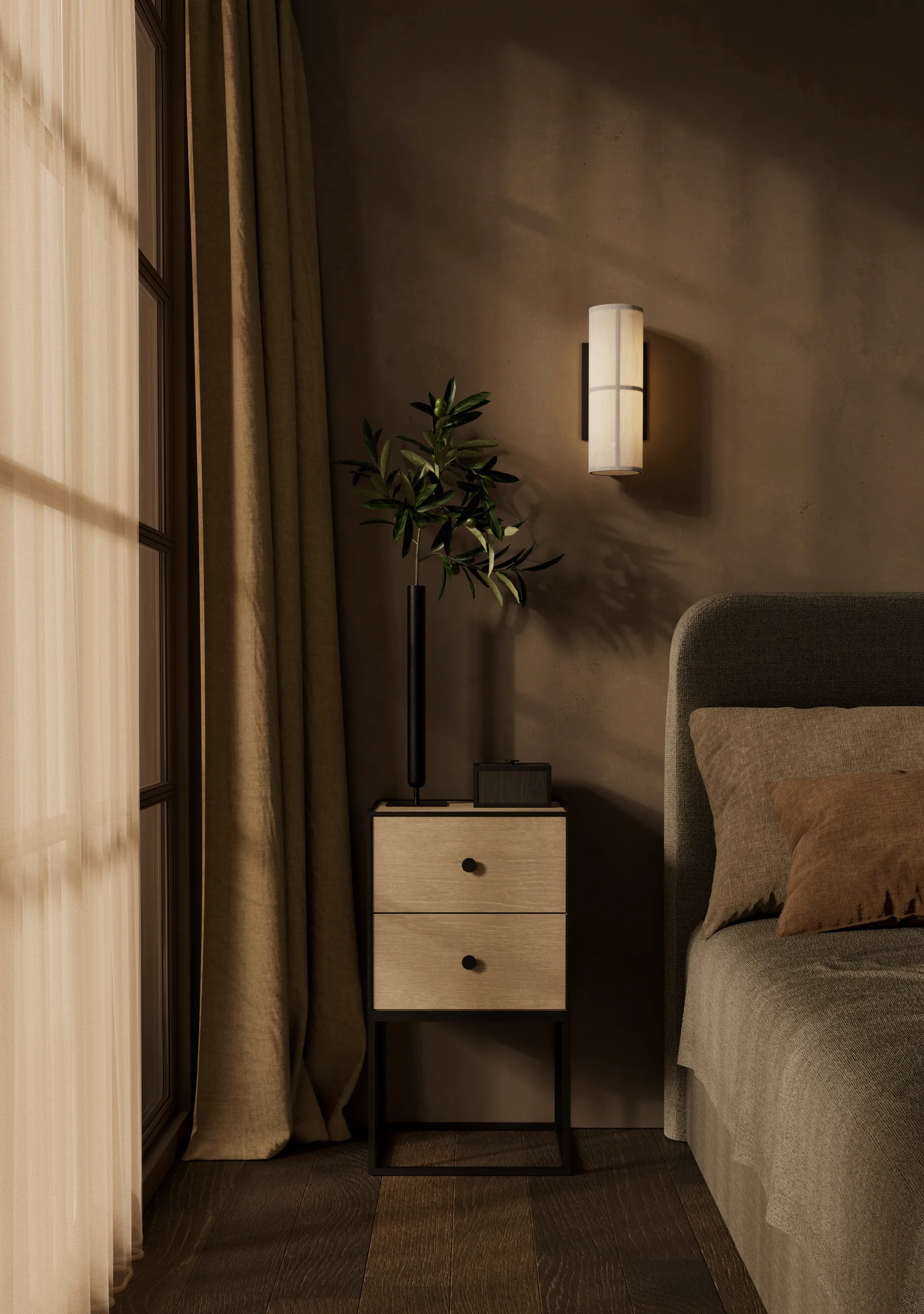 Lámpara de pared Hashira Ø10 cm, Raw Audo Copenhagen