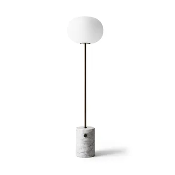 Lámpara de pie JWDA - Mármol Carrara-latón bronceado, 130 cm - Audo Copenhagen