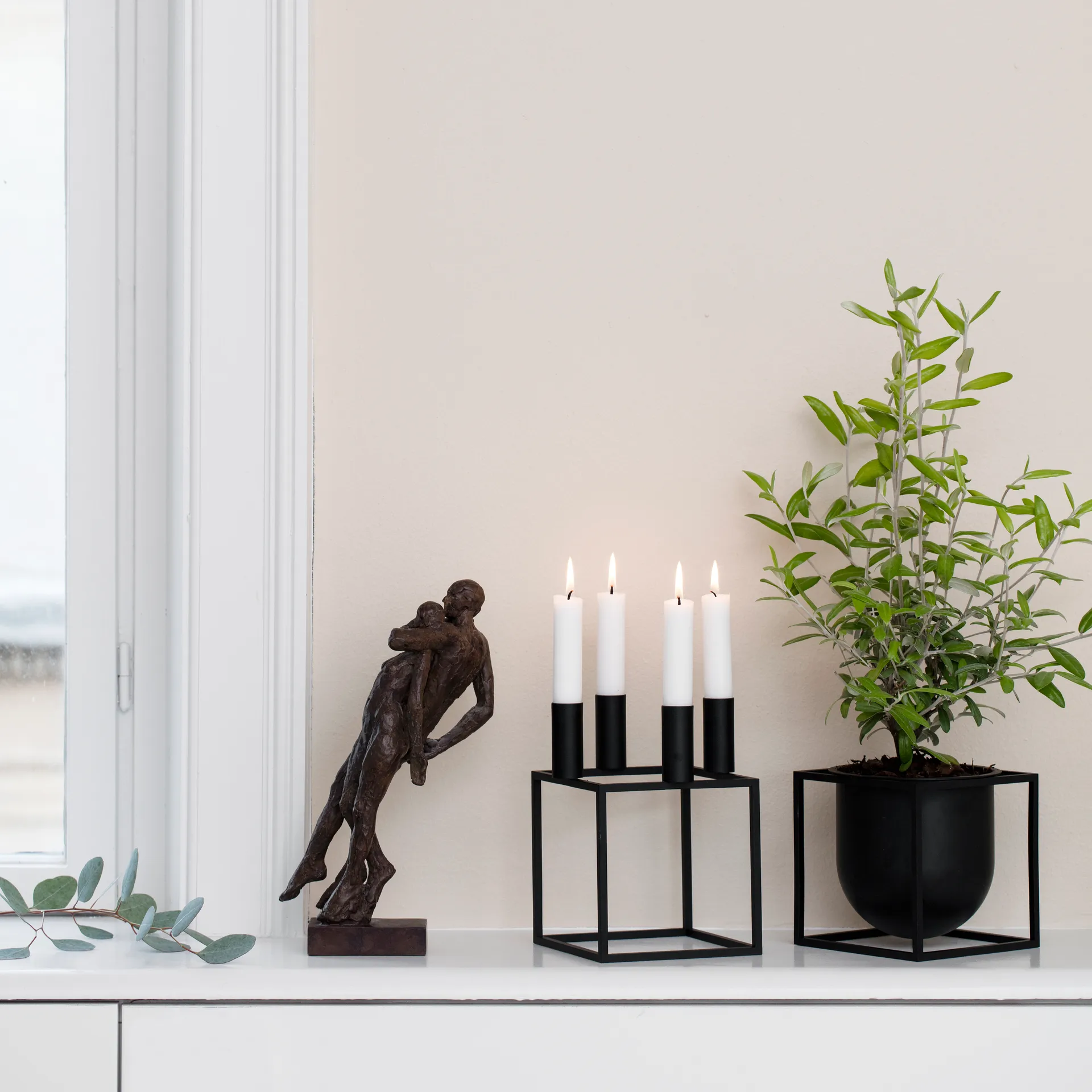 Maceta Kubus 14 cm, negro Audo Copenhagen