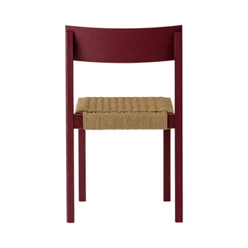 Mauro silla - French red roble-asiento trenzado natural - Audo Copenhagen