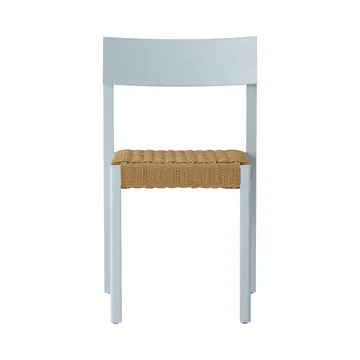 Mauro silla - Linen blue roble-asiento trenzado natural - Audo Copenhagen