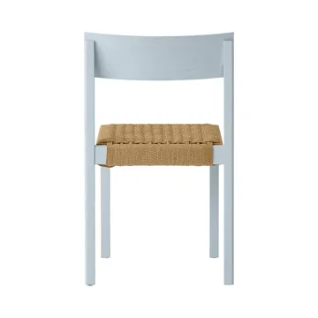 Mauro silla - Linen blue roble-asiento trenzado natural - Audo Copenhagen