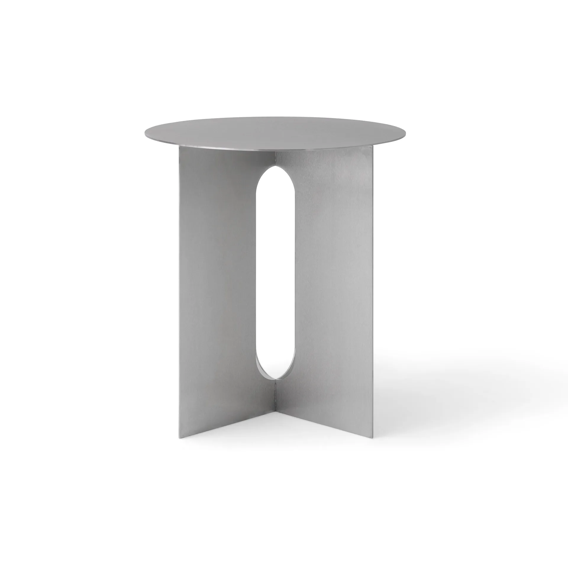 Mesa auxiliar Androgyne Ø40x43 cm, Brushed steel Audo Copenhagen
