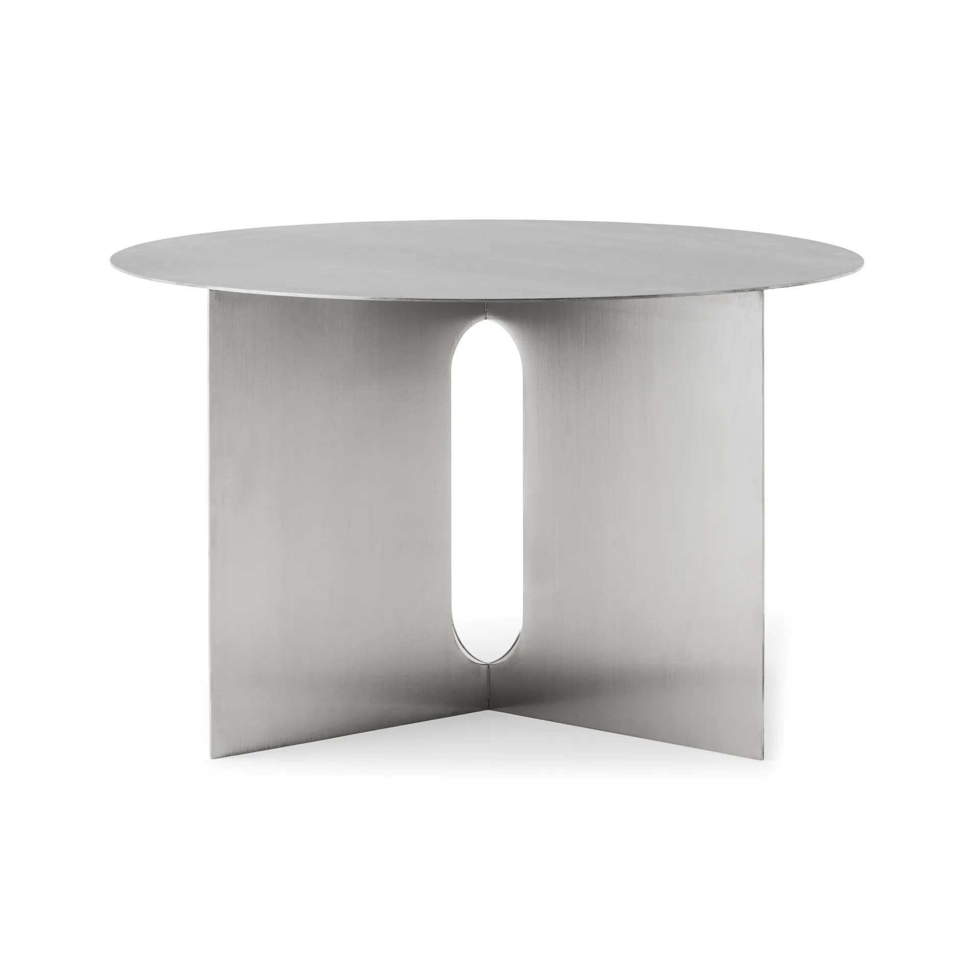 Mesa auxiliar Androgyne Ø63 cm, Brushed steel Audo Copenhagen