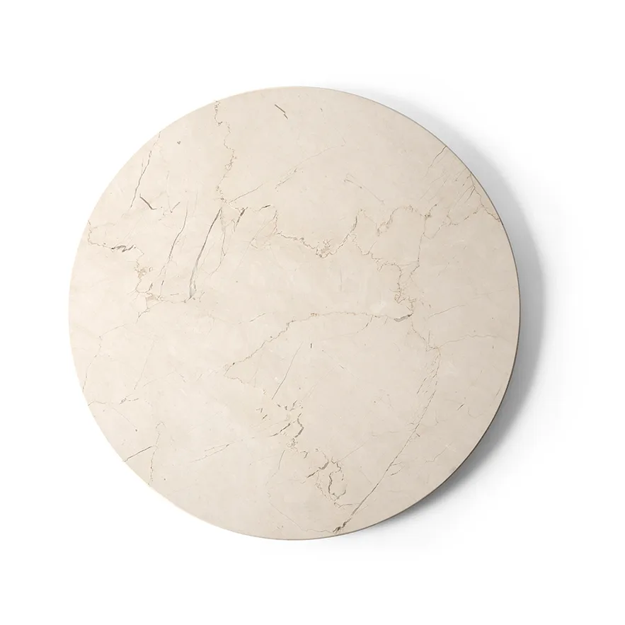 Mesa auxiliar Androgyne, Calacatta Viola mármol-ivory acero, Ø42 cm Audo Copenhagen