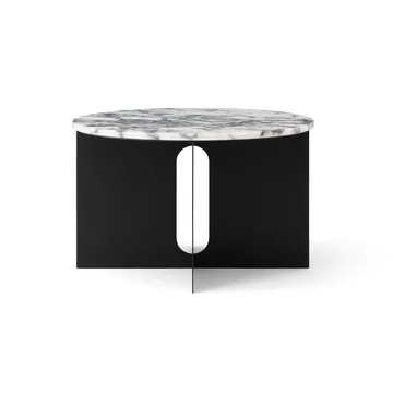 Mesa auxiliar Androgyne - Calacatta Viola mármol-negro acero, Ø65 cm - Audo Copenhagen