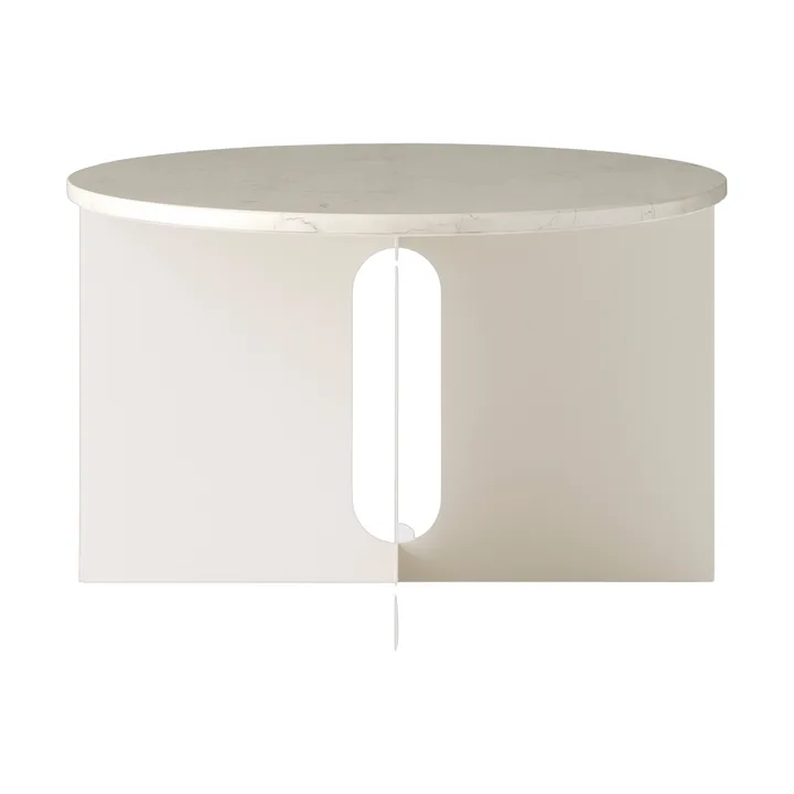 Mesa auxiliar Androgyne - Crystal Rose mármol-ivory acero, Ø65 cm - Audo Copenhagen