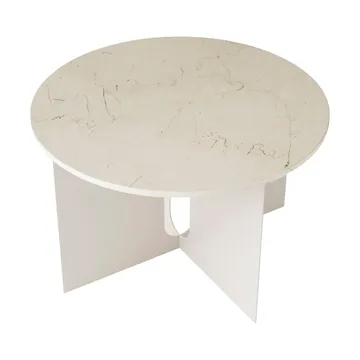 Mesa auxiliar Androgyne - Crystal Rose mármol-ivory acero, Ø65 cm - Audo Copenhagen