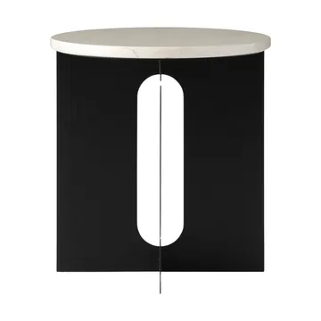 Mesa auxiliar Androgyne - Crystal Rose mármol-negro acero, Ø42 cm - Audo Copenhagen