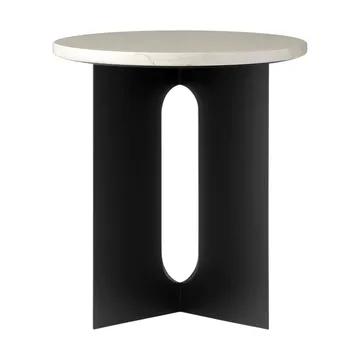 Mesa auxiliar Androgyne - Crystal Rose mármol-negro acero, Ø42 cm - Audo Copenhagen